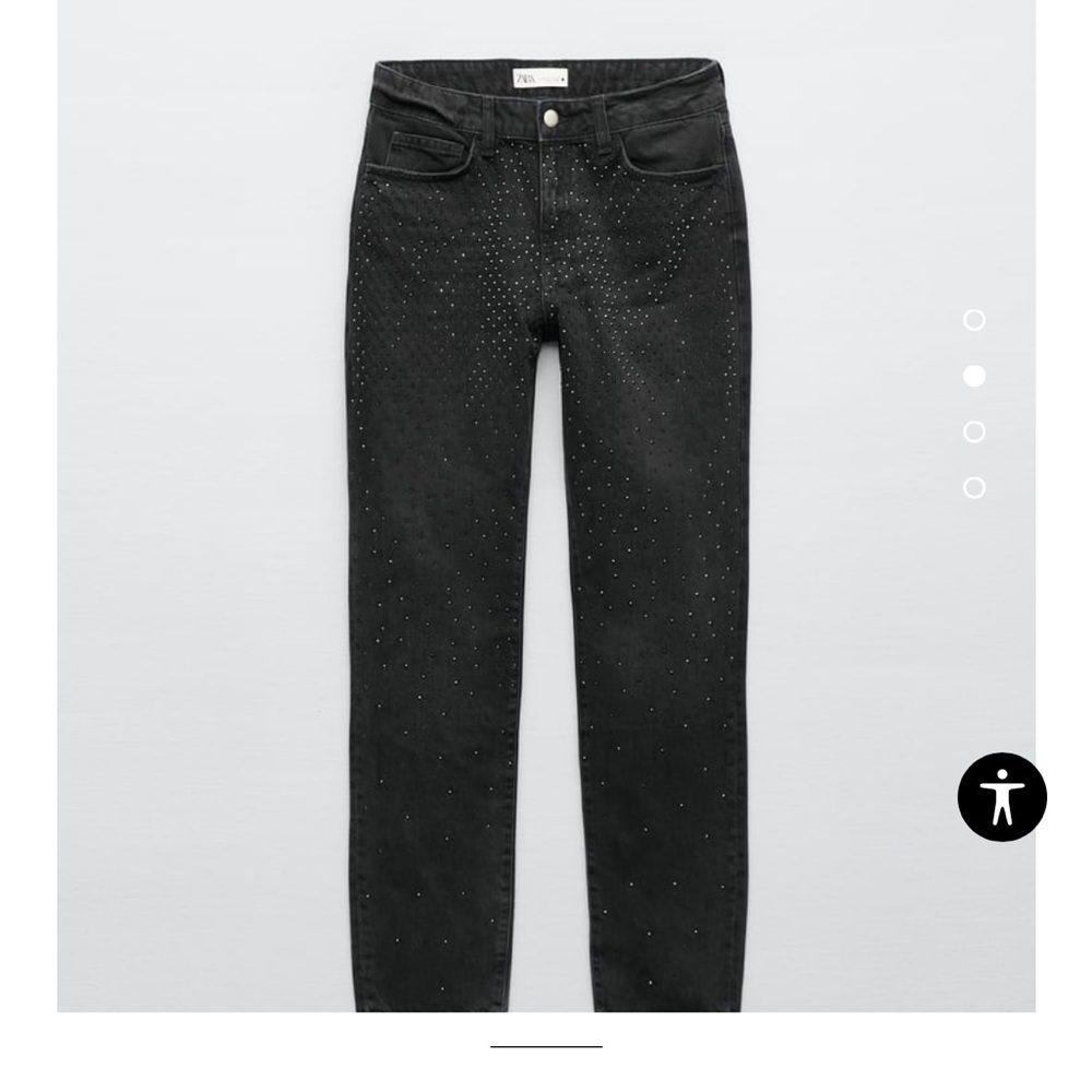 NWT ZARA THE SLIM RHINESTONE JEANS❤️ us size 8